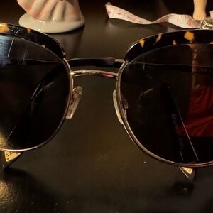 La MattaTortoiseshell Cat-Eye Sunglasses with Gold Bridge